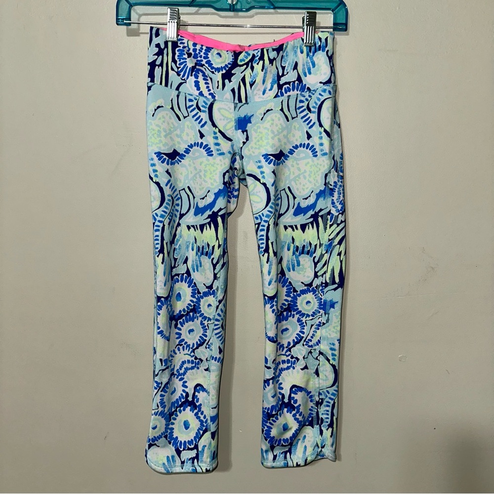 Lilly Pulitzer Luxletic Blue Floral Patterned Leggings